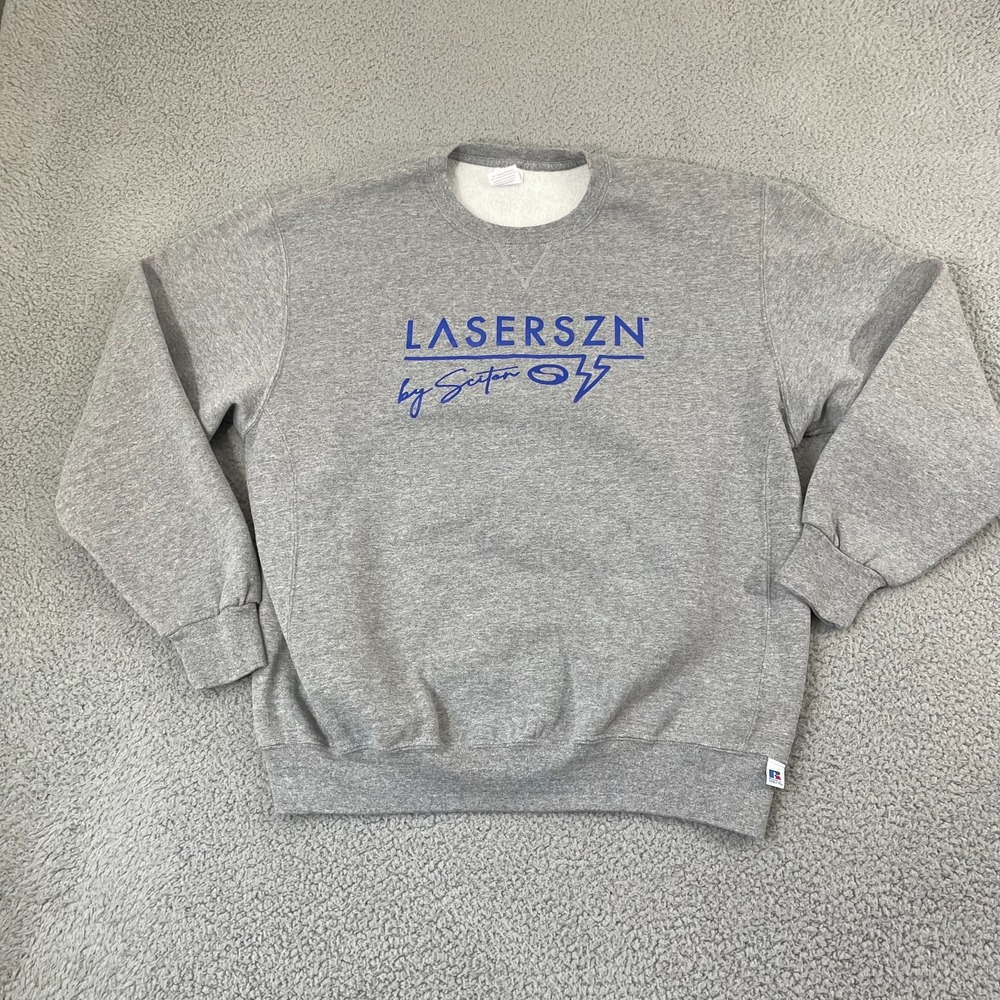 Laser Season Sciton Sweatshirt XL Gray Russell Athletic Texas Pullover Crewneck